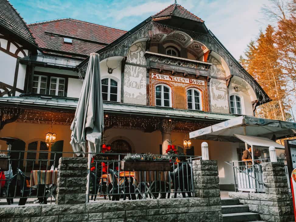 Cafe next to Neuschwanstein Castle Germany