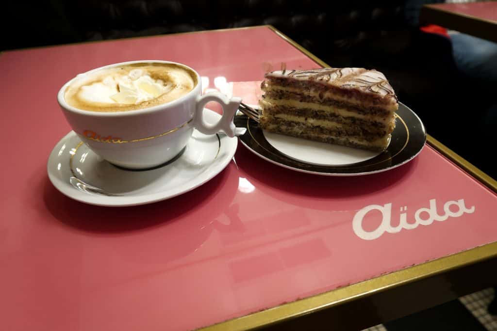 Coffee at Aida Cafe Vienna Austria