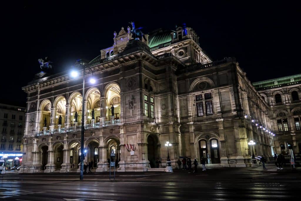 Vienna State Opera House At Night