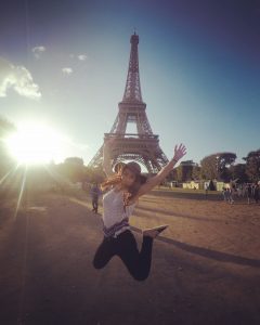 Eiffel Tower at sunset 