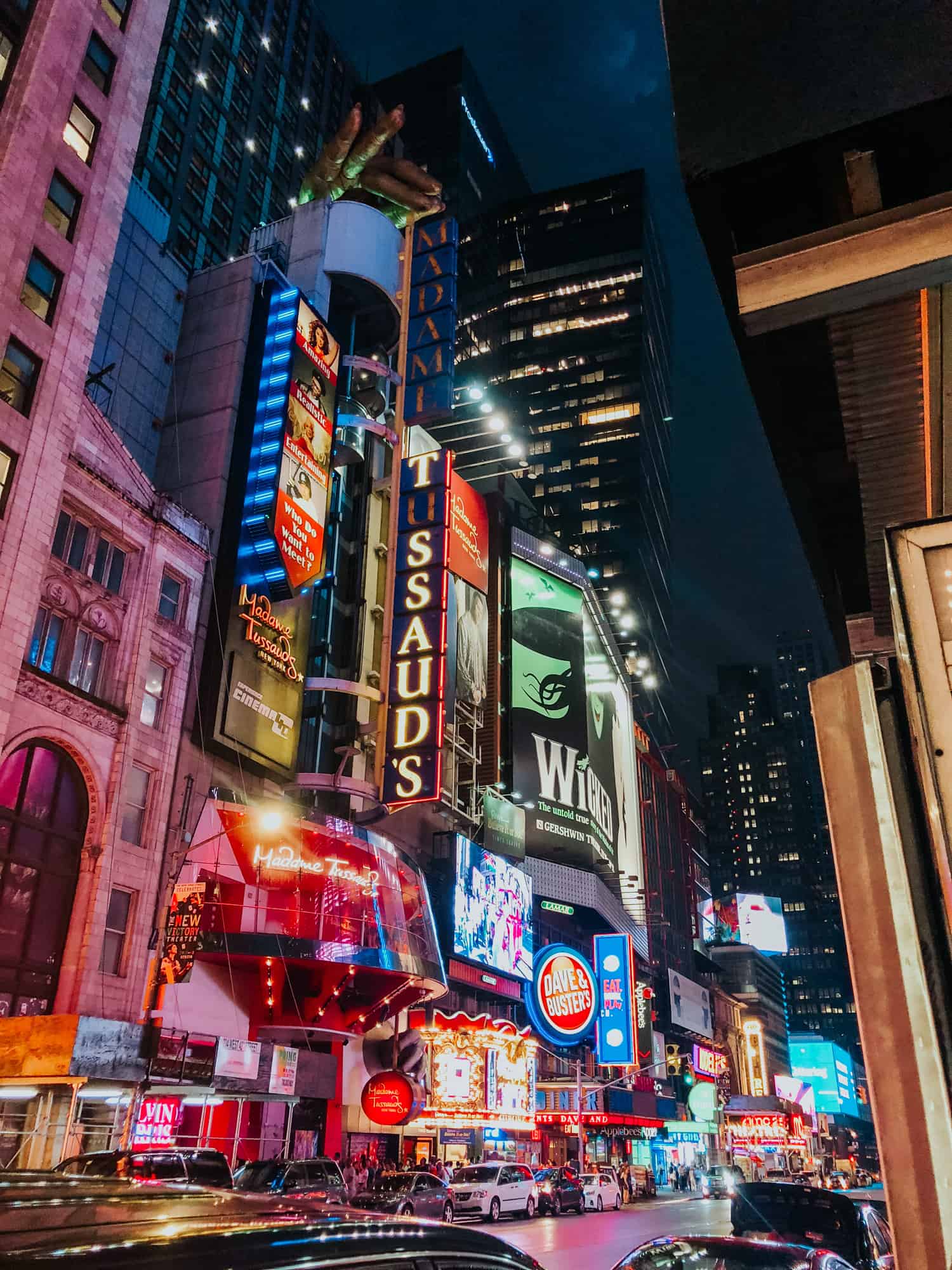 End your 4 days in New York by watching a Broadway show - Broadway at night