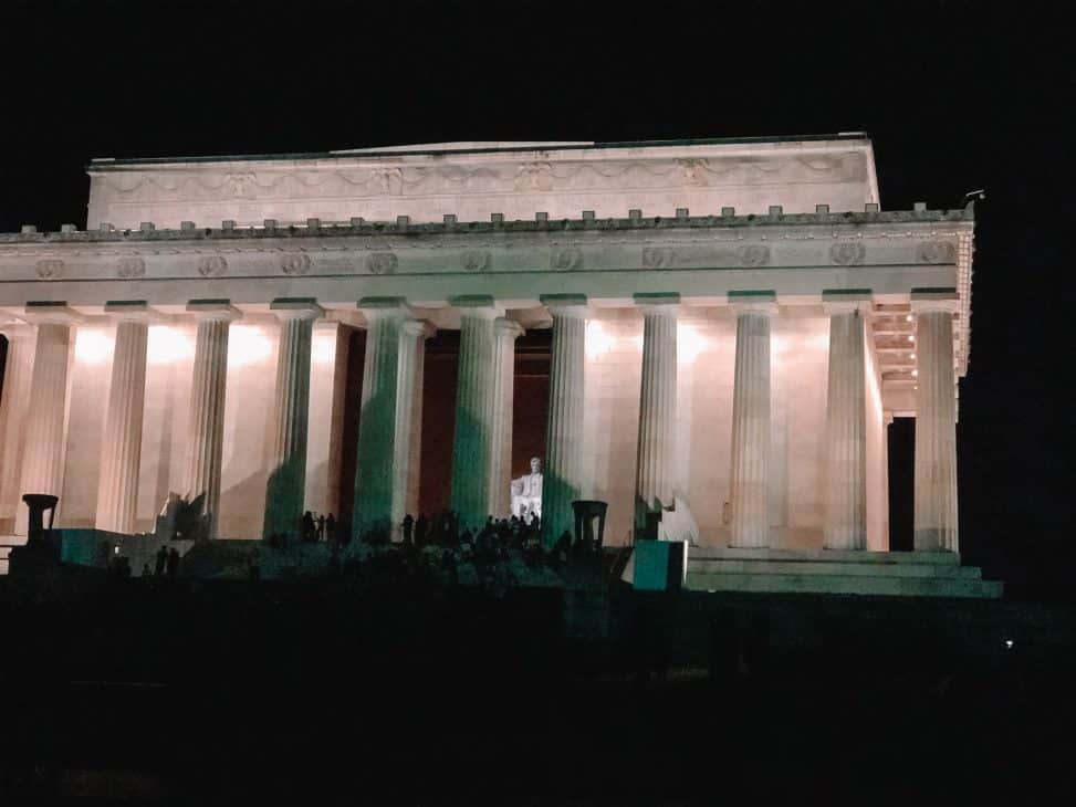 Taking a tour through the National Mall at night is a different to experience the many iconic buildings during your 2 days in Washington DC