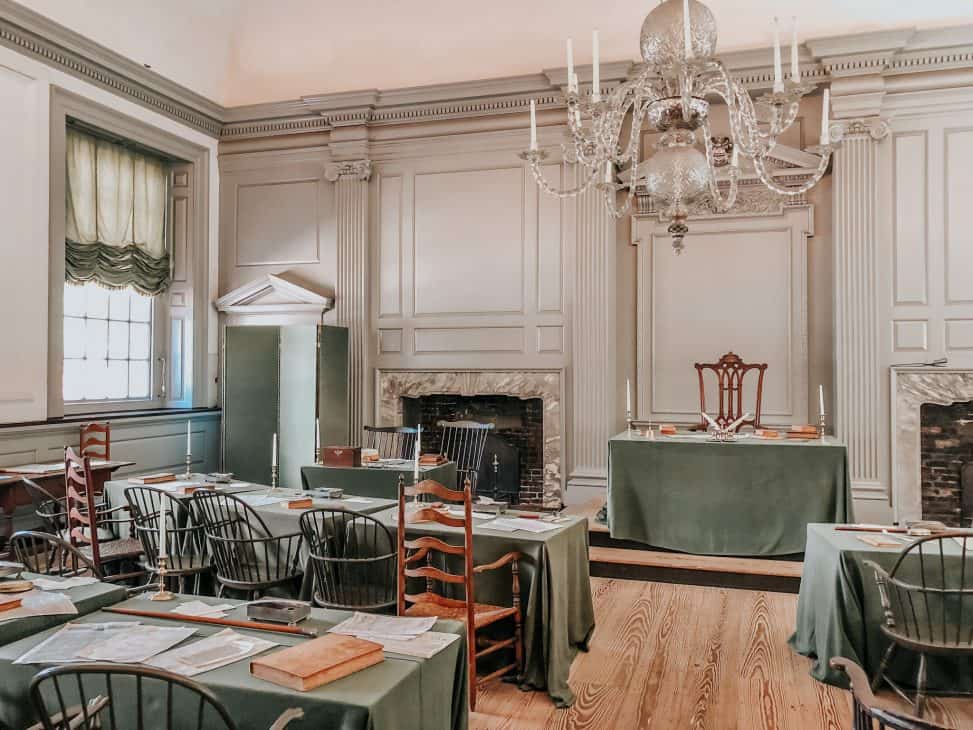 Independence Hall is an important part of Philadelphia's history. Make sure you book your tour tickets in advance to see this very room where the declaration of independence was signed