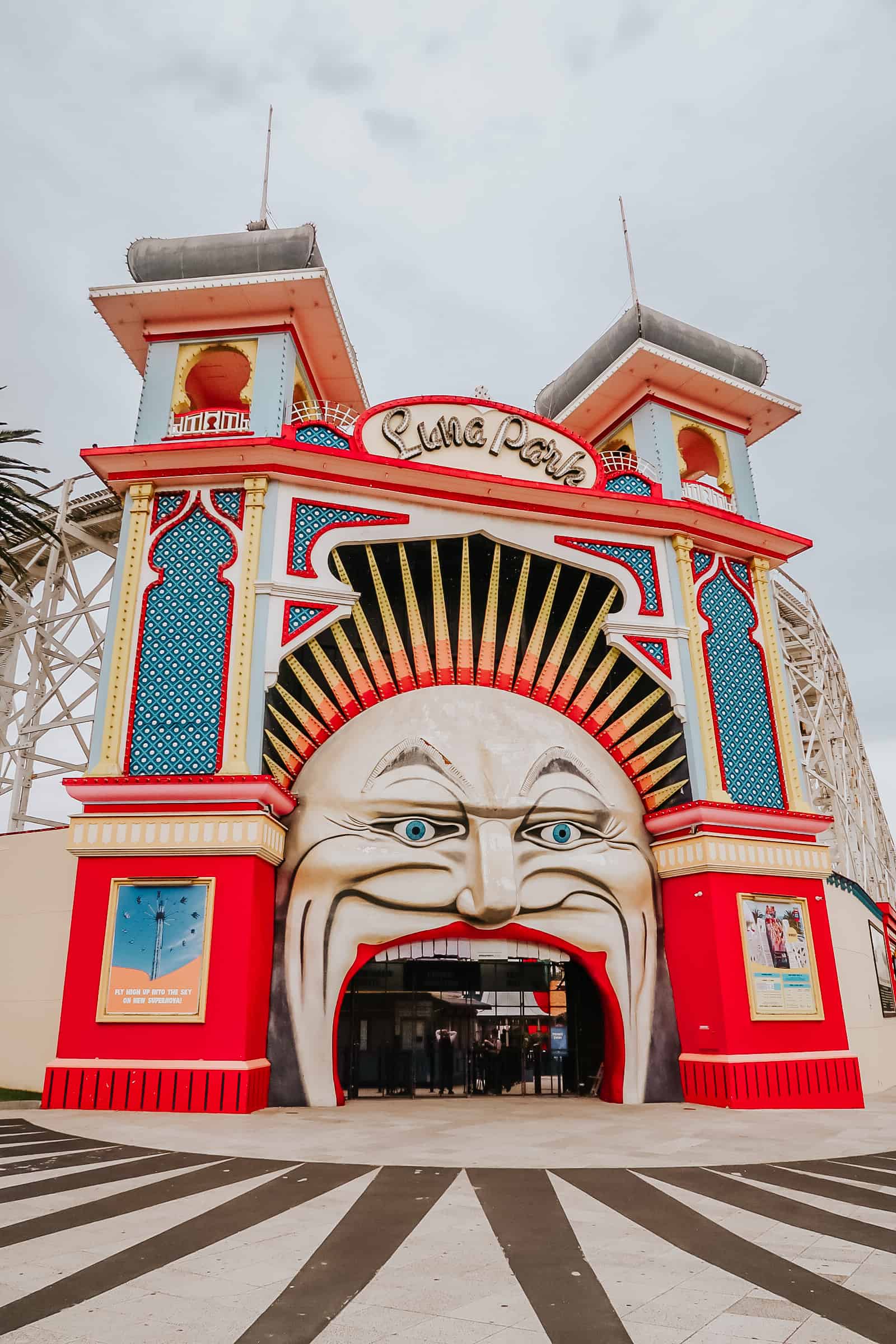 Luna Park in St. Kilda is perfect for families and couples when escaping the city of Melbourne