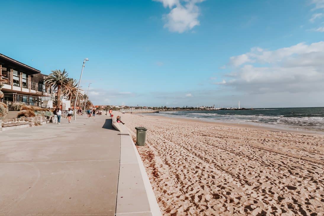 Take a day trip from Melbourne to St. Kilda to unwind at the beach 
