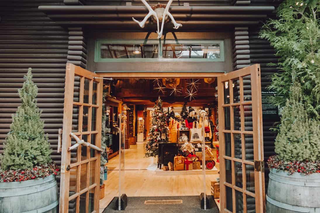Trading Post gift shop during the Christmas season