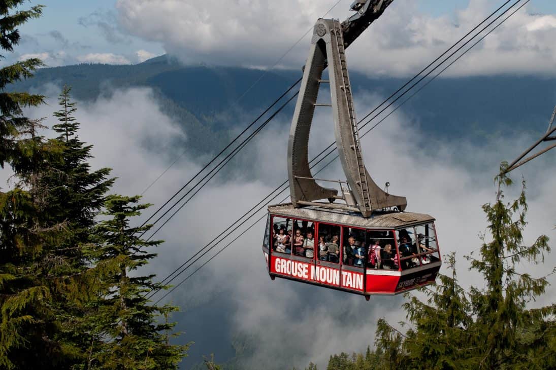 Head to Grouse Mountain for panoramic views of Vancouvers cityscape