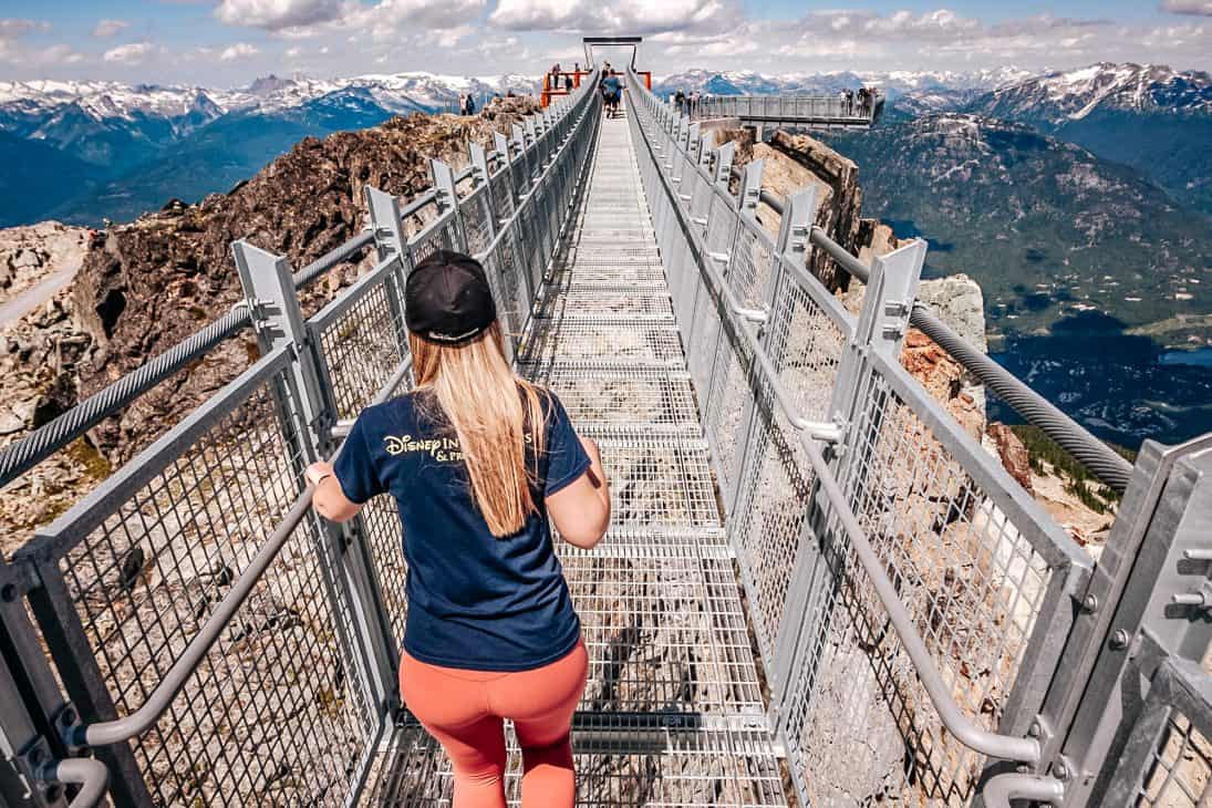 The Cloudraker bridge at the peak of Whistler Mountain is one of the best Instagram spots
