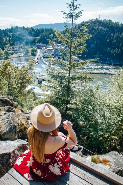 Beautiful views in every direction from the lookout platform in Horseshoe Bay