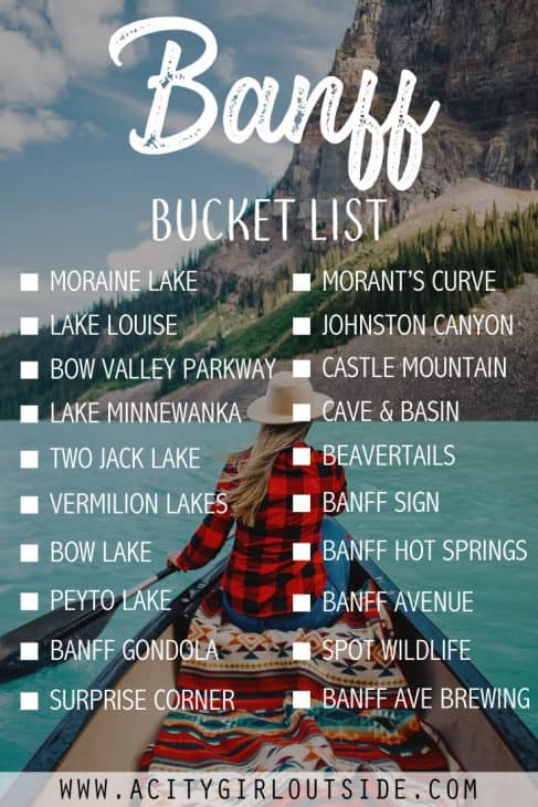 BANFF BUCKET LIST CANADA