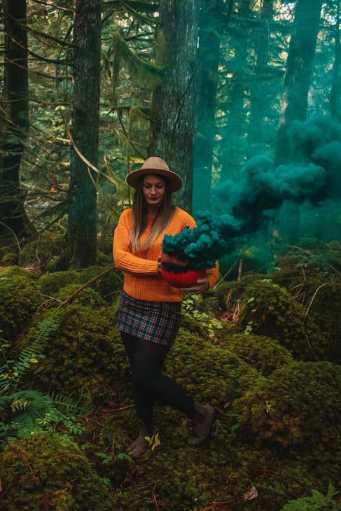 Green Smoke Pumpkin Halloween Shoot