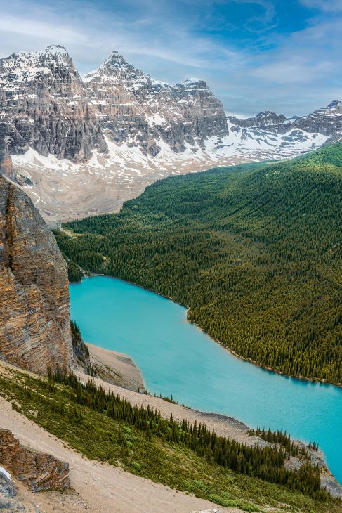 View from the Tower of Babel at Moraine Lake