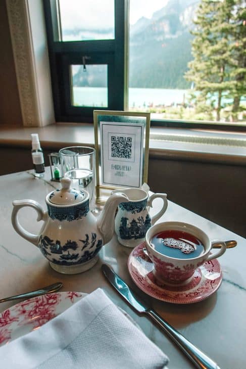 There are 12 teas to choose from at the Fairmont Lake Louise afternoon tea. 