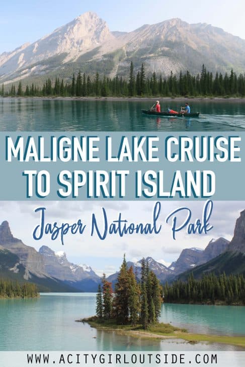 MALIGNE LAKE BOAT TOUR TO SPIRIT ISLAND JASPER NATIONAL PARK