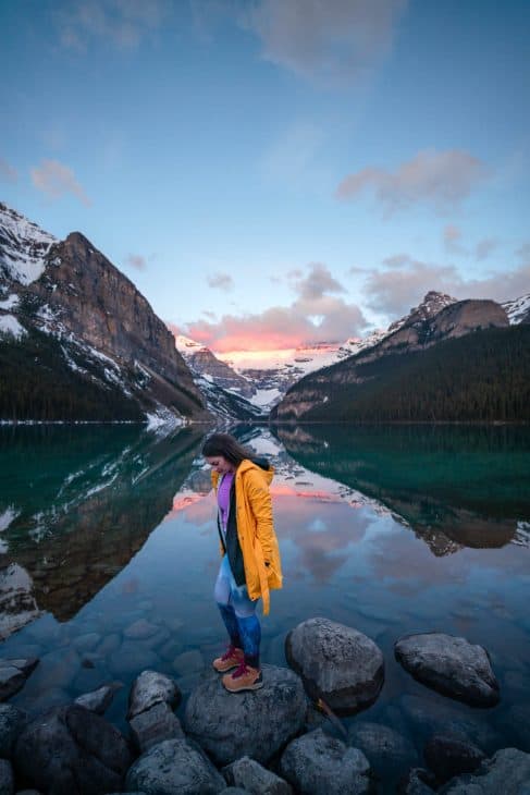 Lake Louise at Sunrise Banff National Park Canada A City Girl Outside