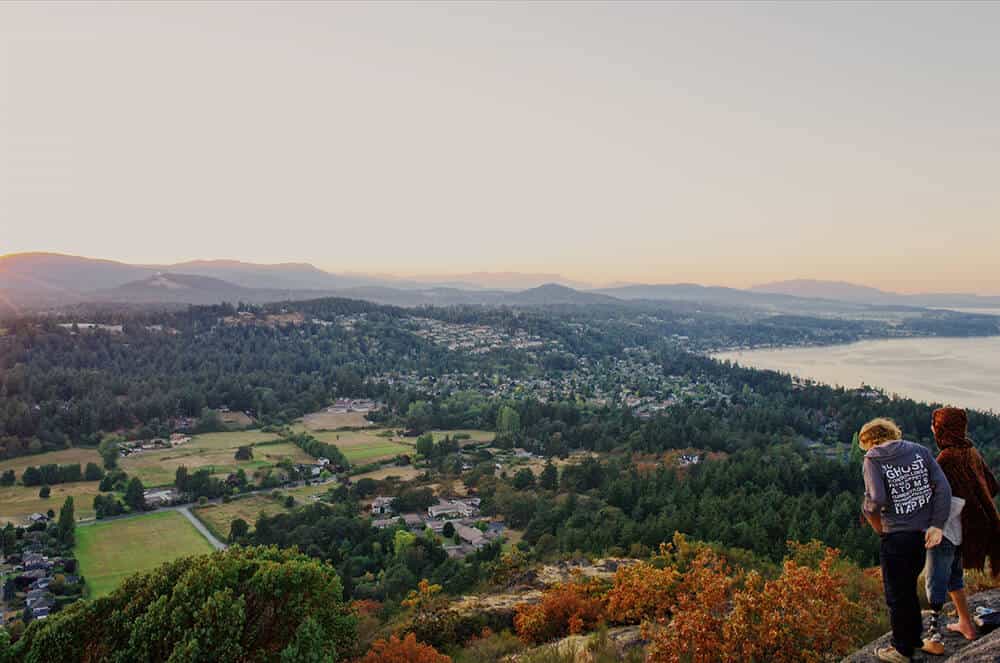Sunset at Mount Douglas - one of the top easy hikes in Victoria BC.