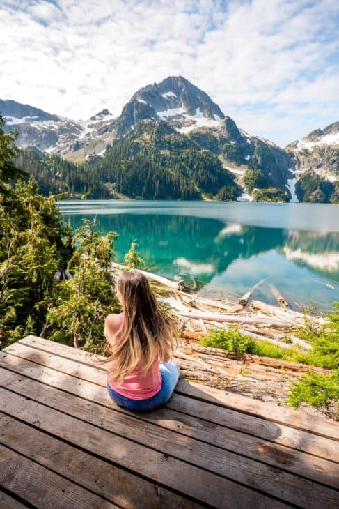 Enjoying views of Lake Lovely water from my tent pad.