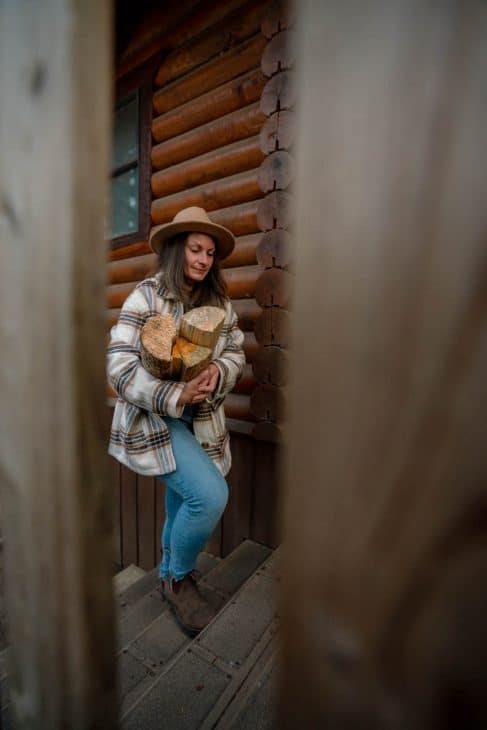 Firewood is supplied daily at Cusheon Lake Resort for the wood burning fireplace. 