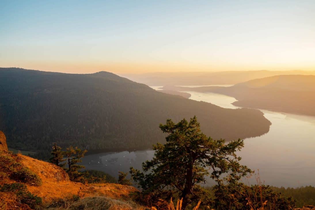 The views from Mount Maxwell at sunset are hard to beat. 