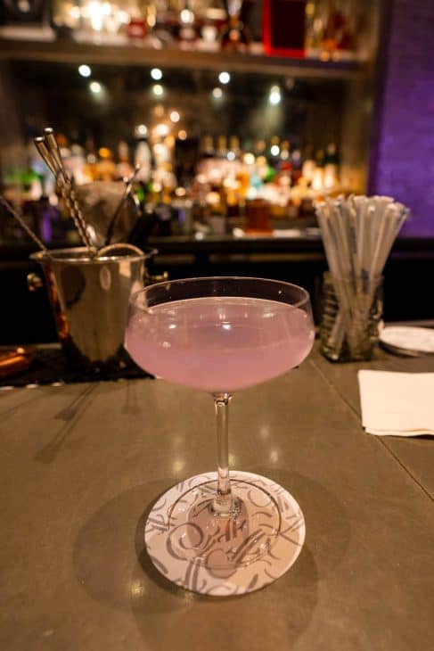 Cocktails at Notch8 bar Vancouver. 