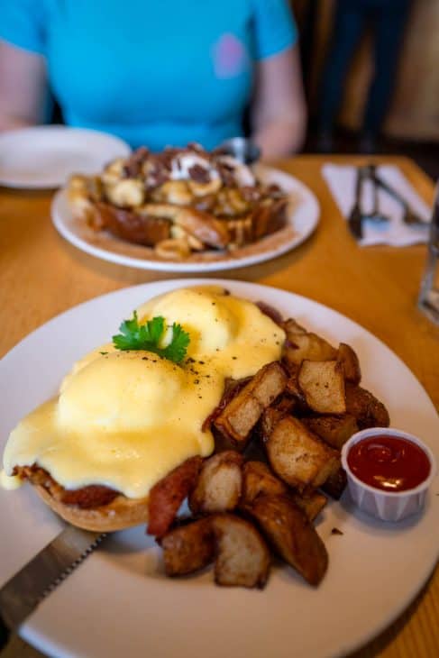 Eggs Benedict at the Blue Fox Café in Victoria, BC. 