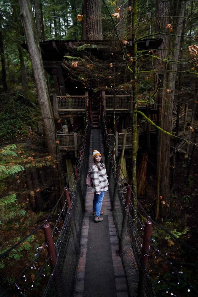 Capilano Suspension Bridge Vancouver Bc Canada A City Girl Outside