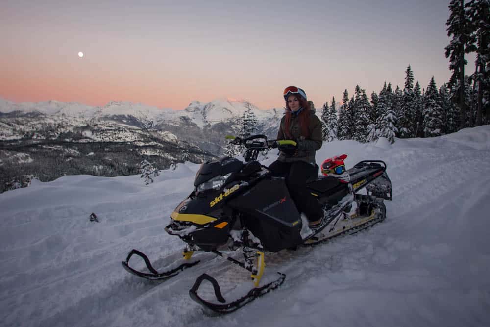 Snowmobiling in Whistler Canada A City Girl Outside