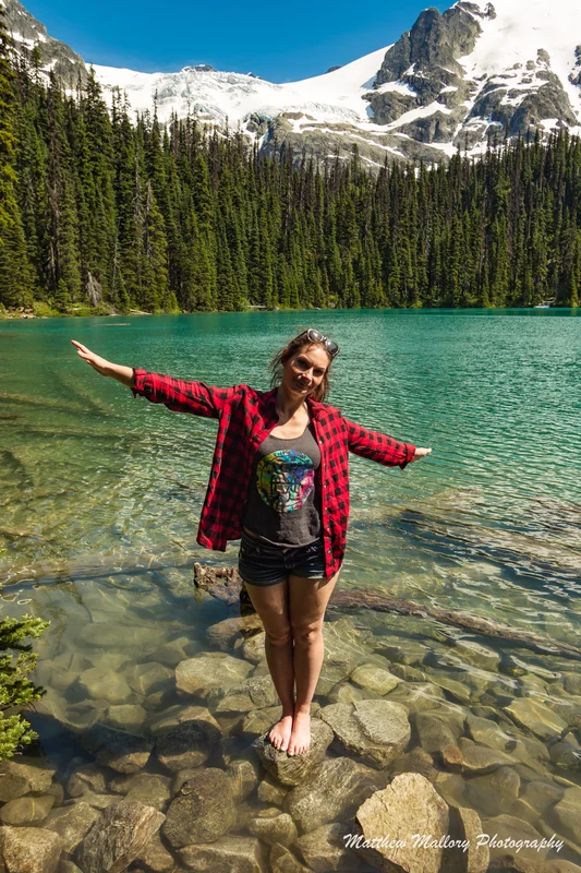 Rachael on the Joffre Lakes hike near Pemberton.
