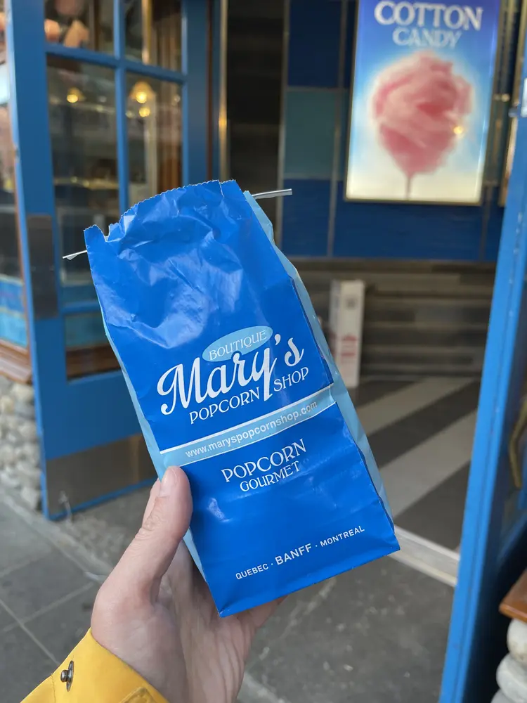 Mary's Popcorn in Banff.