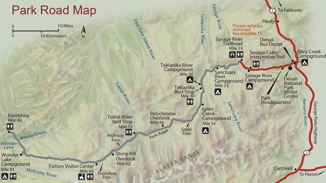 Map of Denali National Park